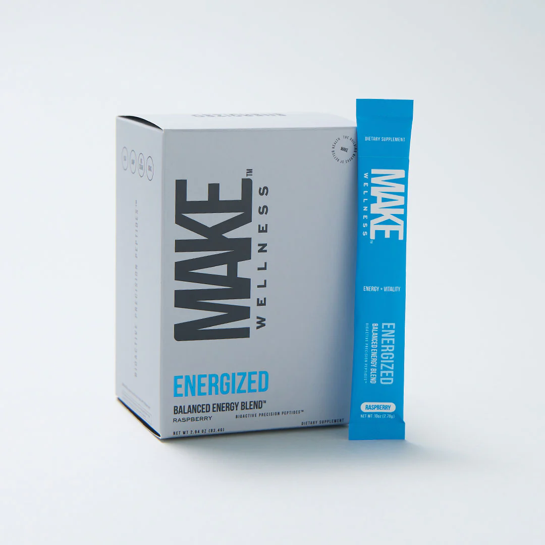 Make Wellness Energized Peptides slow release caffeine